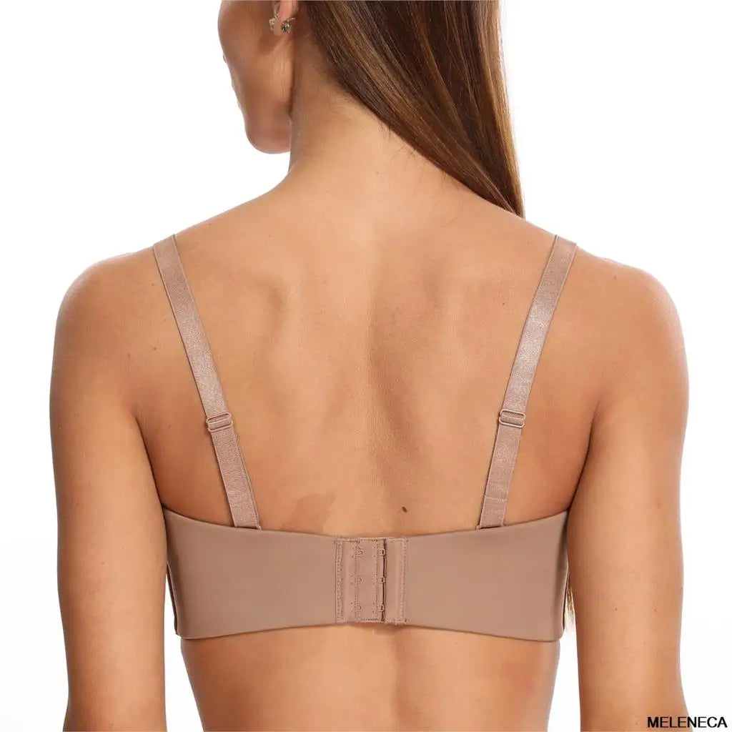 MELENECA Women's Multiway Strapless Bra for Bigger Breast Underwire Unlined Seemless Minimizer Effect