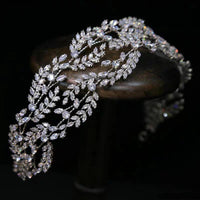 Irregular Zircon Wedding Hairband – Crystal Crown Bridal Hair Jewelry for Evening & Weddings