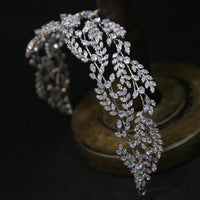 Irregular Zircon Wedding Hairband – Crystal Crown Bridal Hair Jewelry for Evening & Weddings