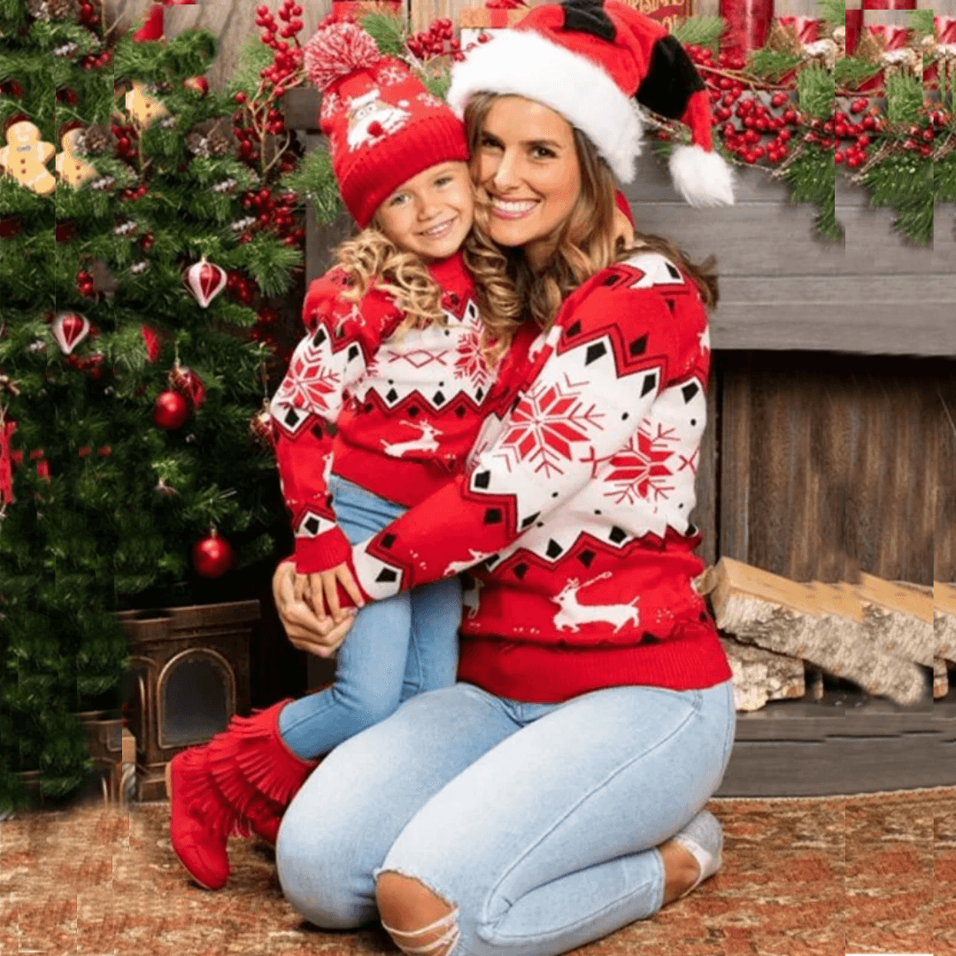 Matching christmas sweaters mom and daughter sale