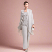 Elegant Chiffon Jumpsuit for Mother of Bride & Weddings