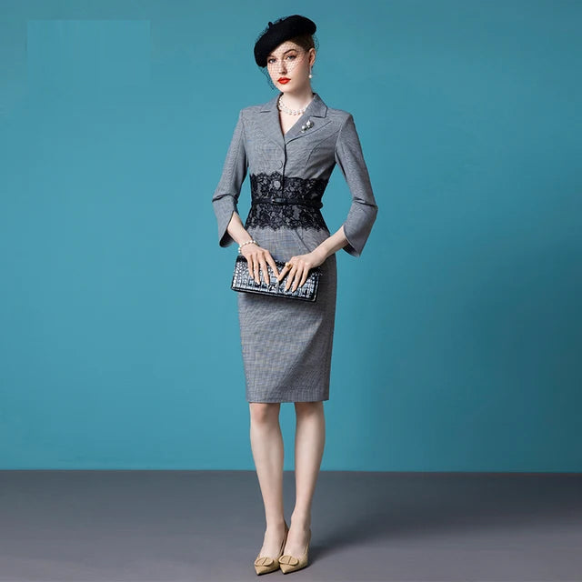 Autumn/Winter French Dress: High-End Light Luxury for Women's Professional Elegance