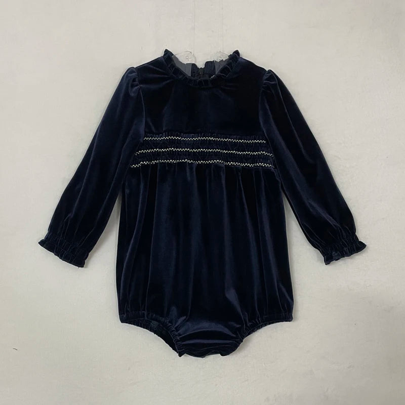 Smocked Velvet Knit Collection - Family Matching Outfits with Girls' Dress, Baby Romper, Boys' Top, Pants & Blazer