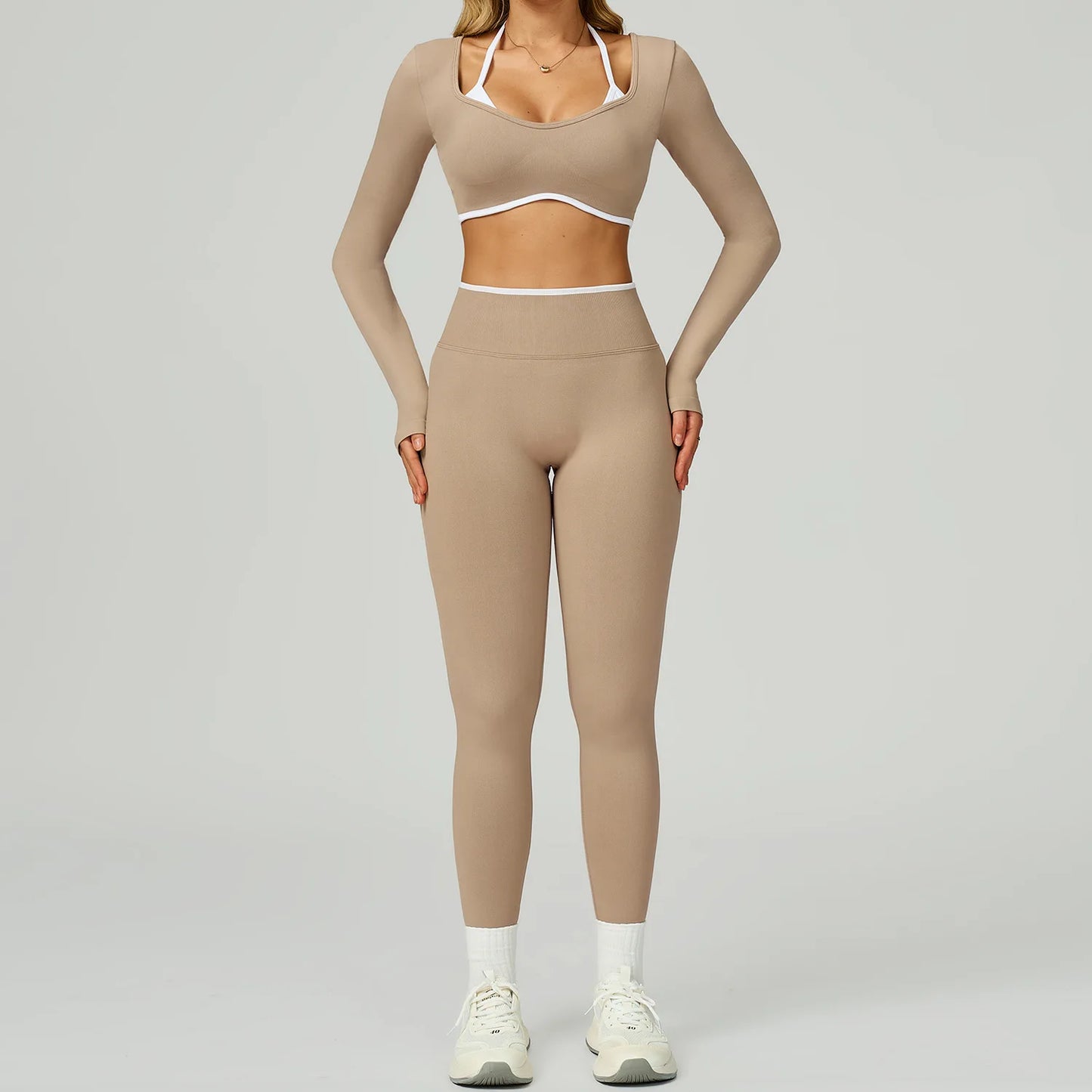 Seamless Yoga Set 2PCS Gym Workout Clothes Women Tracksuit Push Up Bra High Waist Leggings Fitness Top Sportswear Sports Suits