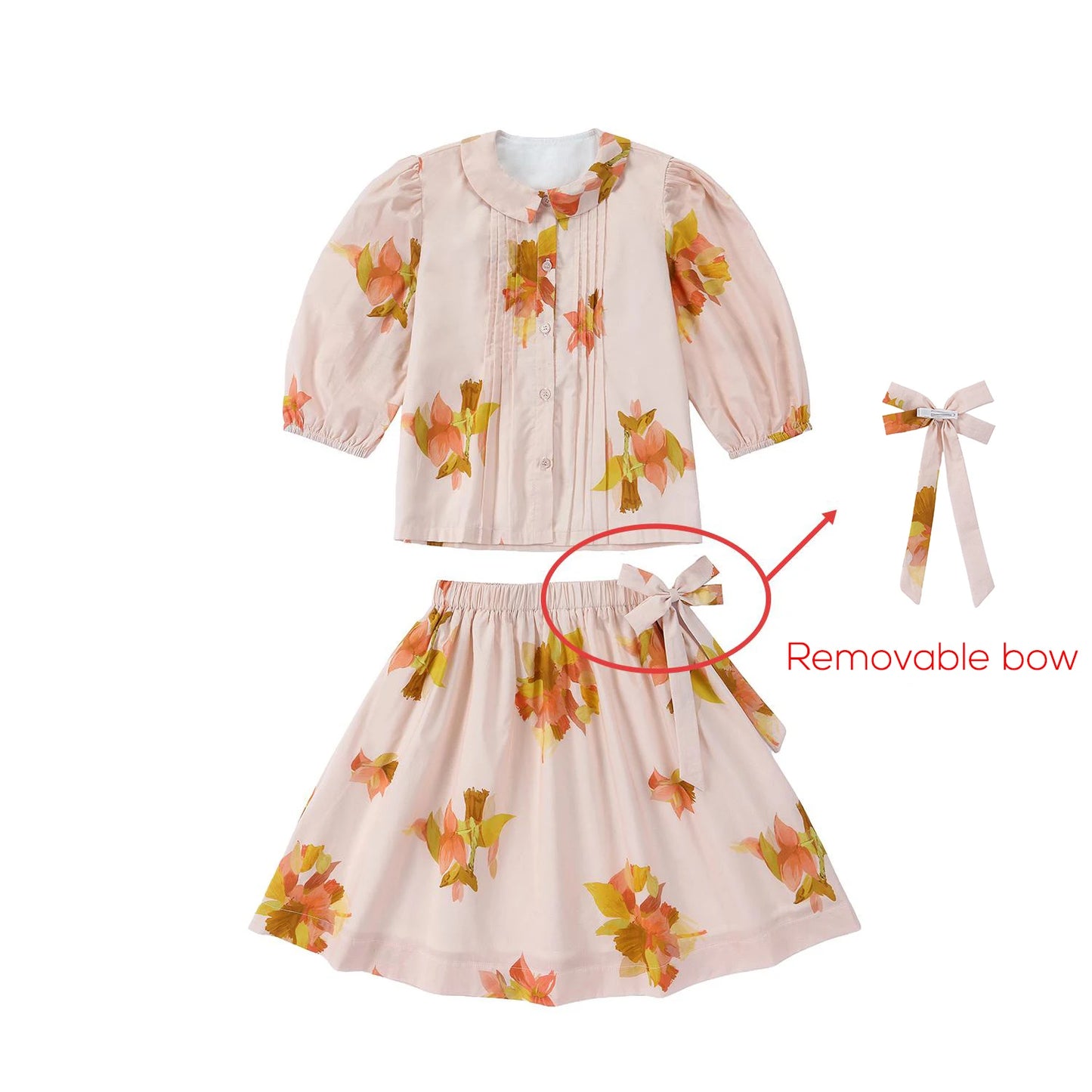 Spanish Sunset Collection SS26 Girls Puff Sleeves Dress Embroidery Sweater Boy V-neck Blazer Brothers Sisters Family Matching
