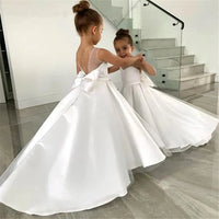 Tulle Long Flower Girl Party Dress