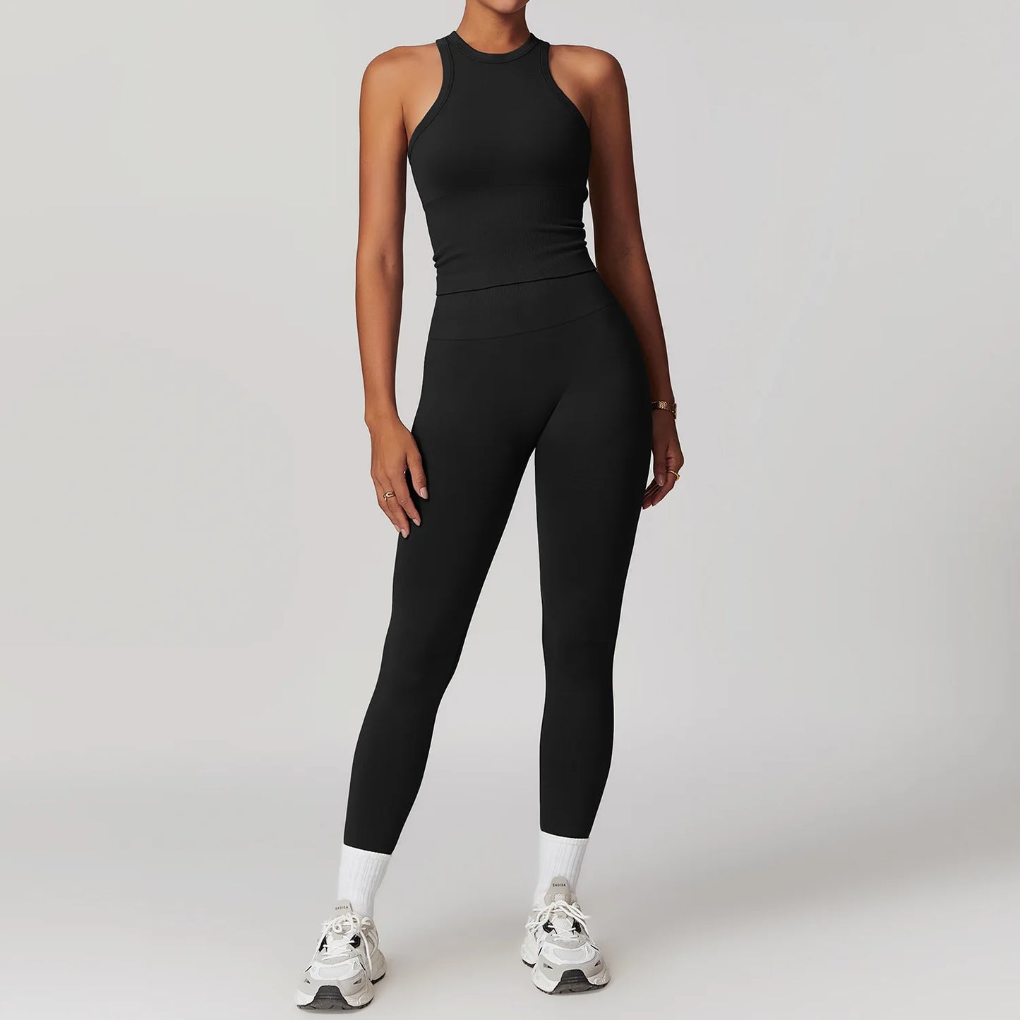 Seamless Gym Set Workout Clothes 2/3PCS Yoga Set Women's Sportswear Fitness Leggings Sports Bra Athletic Long Sleeve Yoga Suit