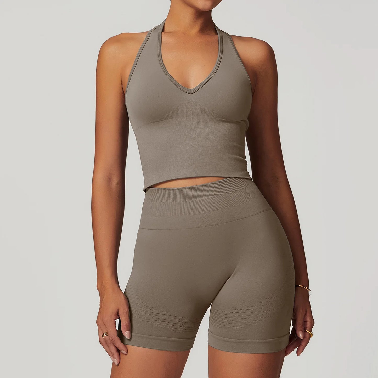 Seamless Gym Set Workout Clothes 2/3PCS Yoga Set Women's Sportswear Fitness Leggings Sports Bra Athletic Long Sleeve Yoga Suit