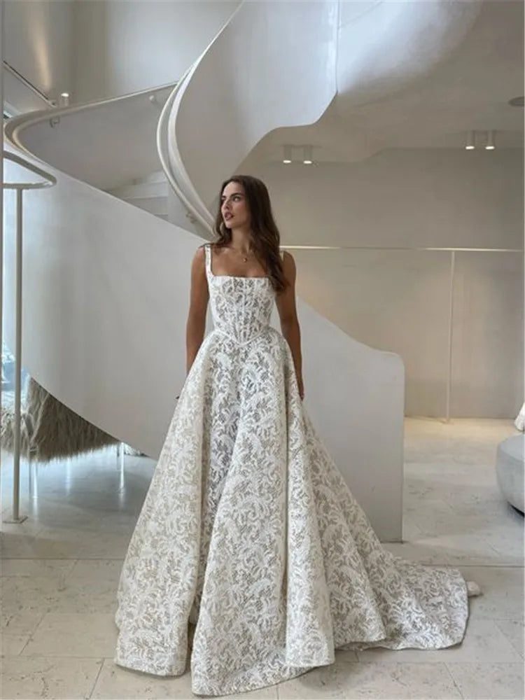 Princess Lace Wedding Dress Custom Corset Gown Elegant Abiti da Sposa 2025 Collection - HER SHOP