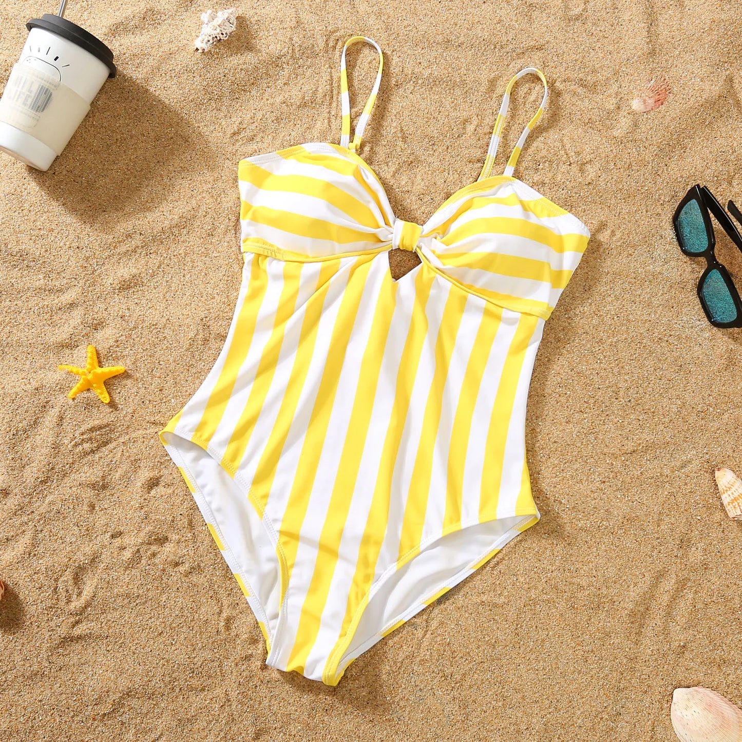 Family Swimsuit Mother Daughter Swimwear Father Son Swim Shorts 2023 Summer Striped Mom And Daughter Bikini Suit Matching Outfit