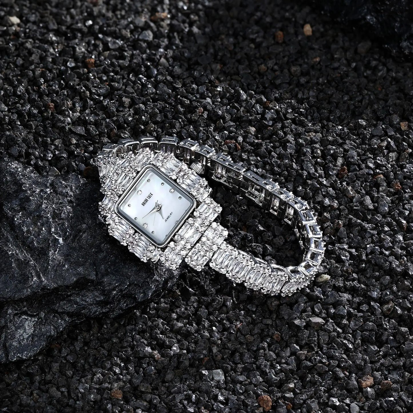 17cm Women's Luxury Watch | Full Crystal AAA Cubic Zirconia Bracelet Watch | Waterproof Japan Movement | Elegant Wedding & Party Jewelry - HER SHOP