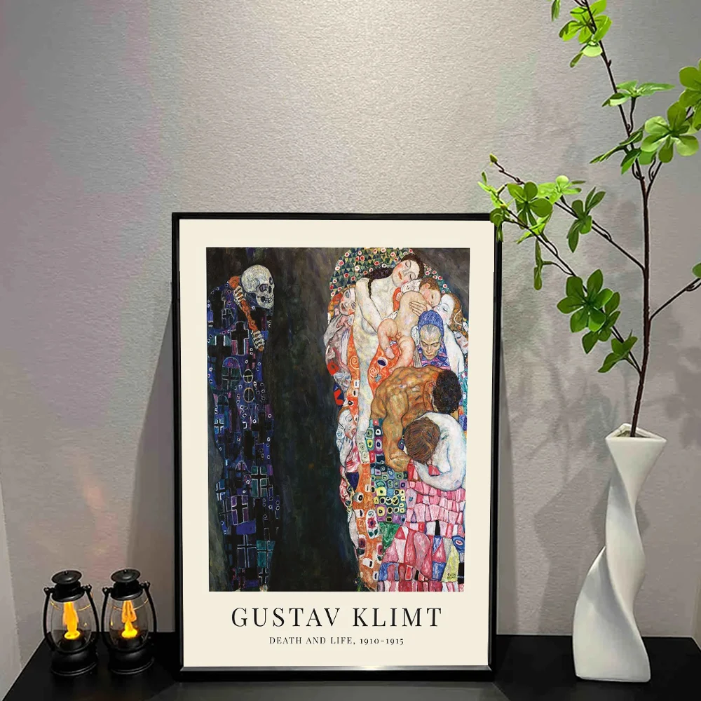 G-Gustav Klimt Poster Wall Art Print Poster Decorative Mural Modern Home Decor Birthday Gift Unframed Canvas Garage Room
