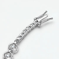 Serenity All Moissanite Bracelet for Women, GRA Certified S925 Silver, 18K Plated, Fine Jewelry