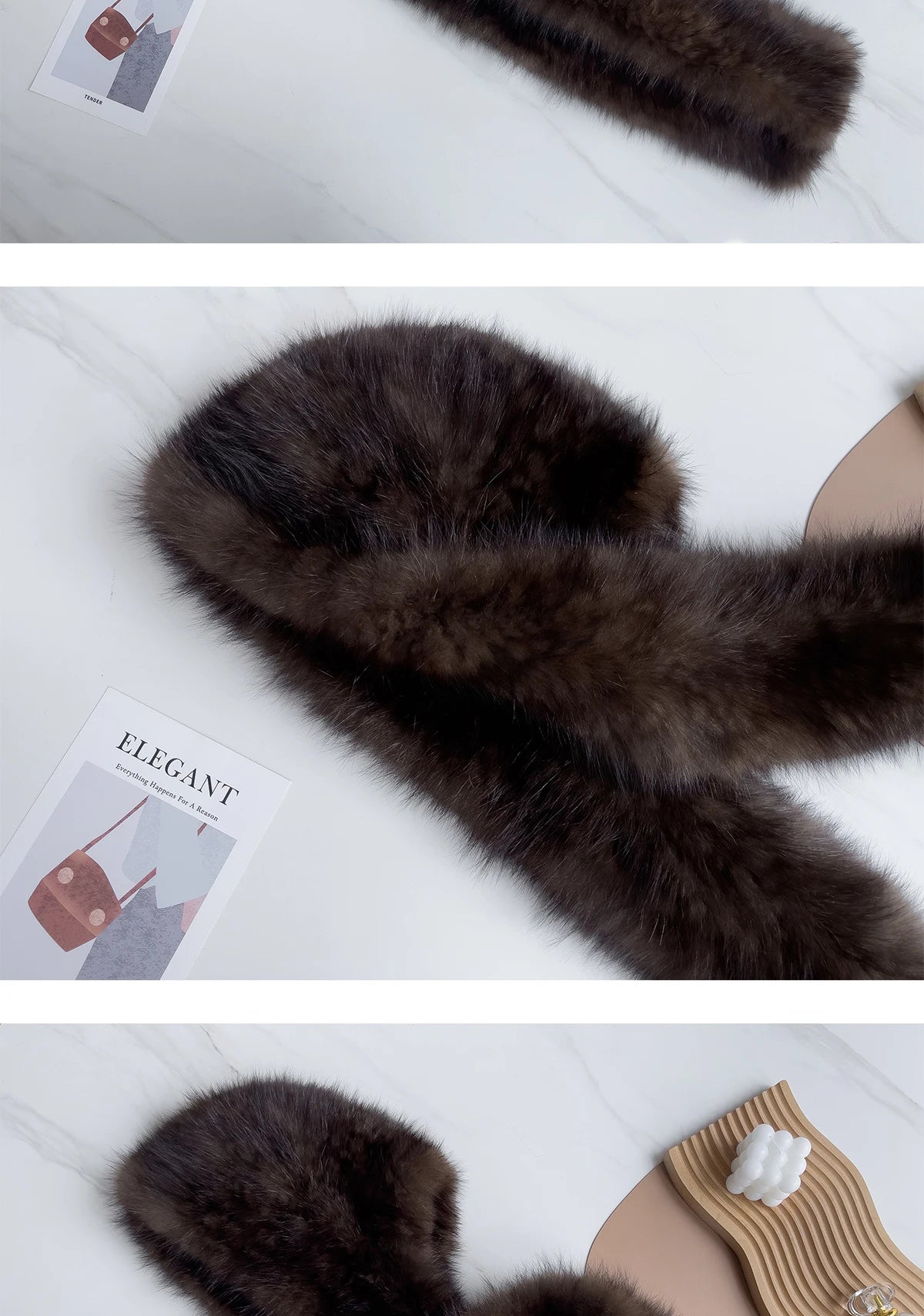 2025 Lady Real Sable Fur Hat Scarf Winter Warm Fluffy 100% Natural Sable Fur Hat Scarves Women Knitted Genuine Fur Cap Shawl