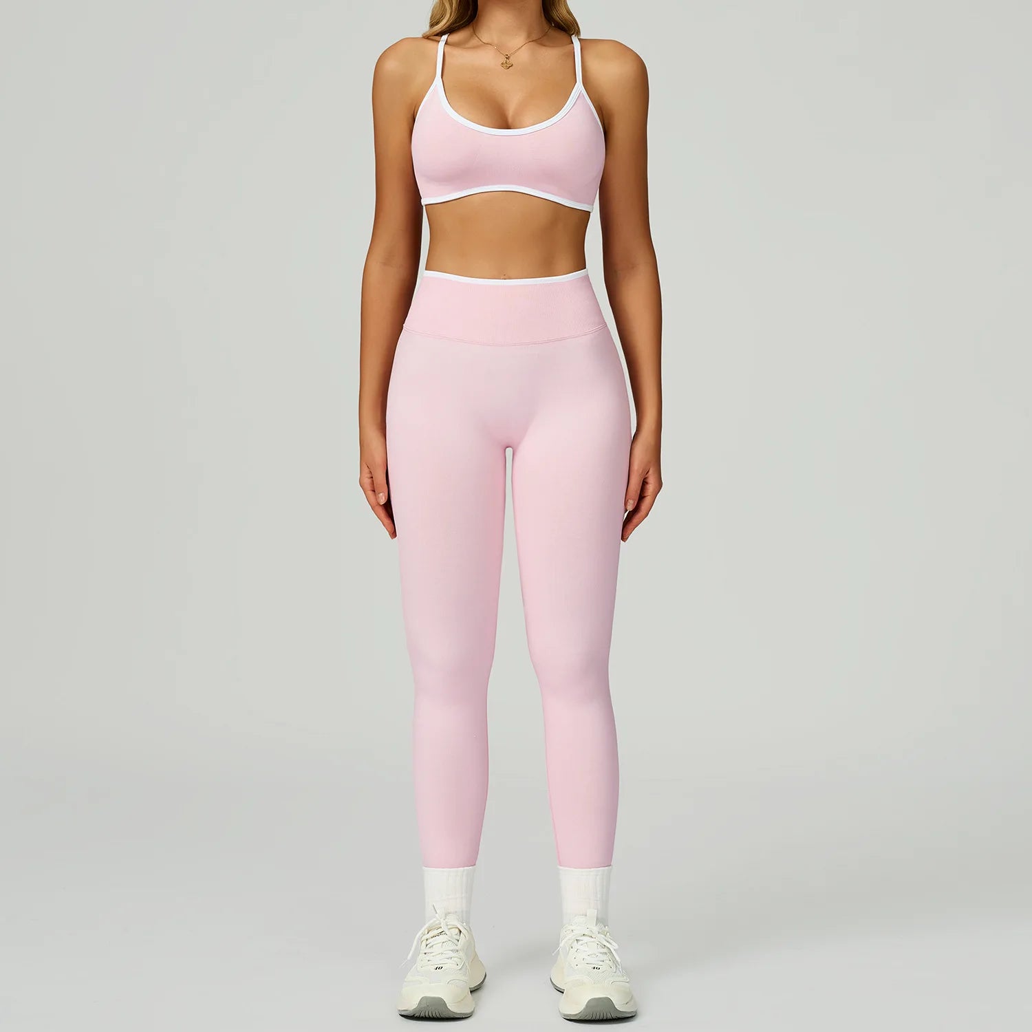 Seamless Yoga Set 2PCS Gym Workout Clothes Women Tracksuit Push Up Bra High Waist Leggings Fitness Top Sportswear Sports Suits