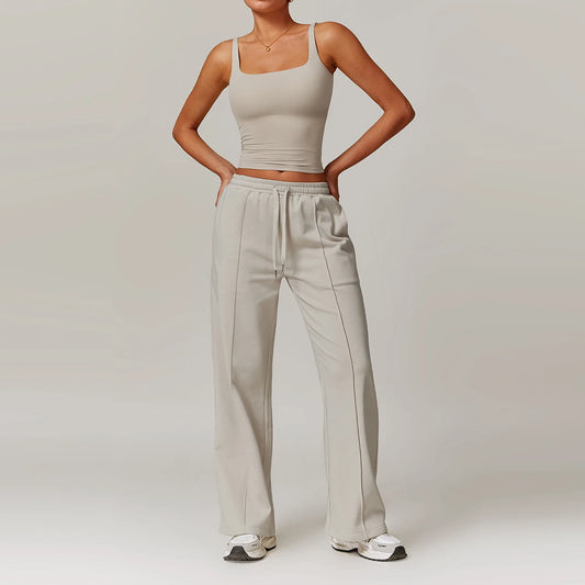 Sportswear 2 Pieces Yoga Set Gym Clothes Sportswear Yoga Suits For Women Fitness Set Tracksuits Sports Long Sleeved Gym Trousers - HER SHOP