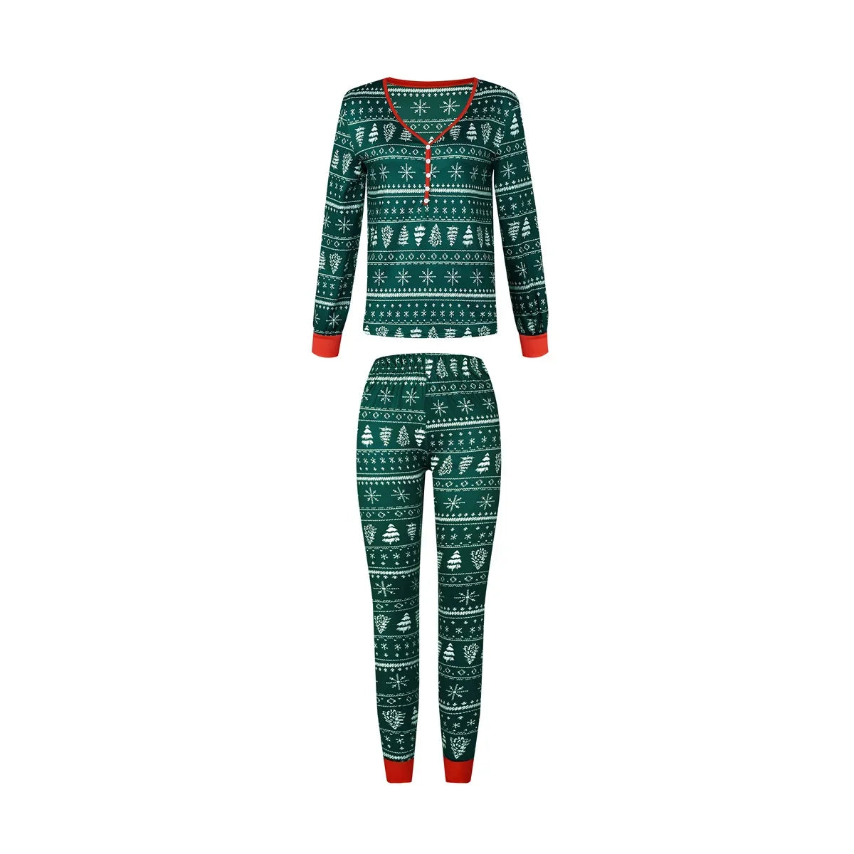 Christmas 2025 Family Matching Outfits Allover Print Mom Dad Kids 2 Pieces Pajamas Set Sleepwear Baby Romper Xmas Look Pyjamas