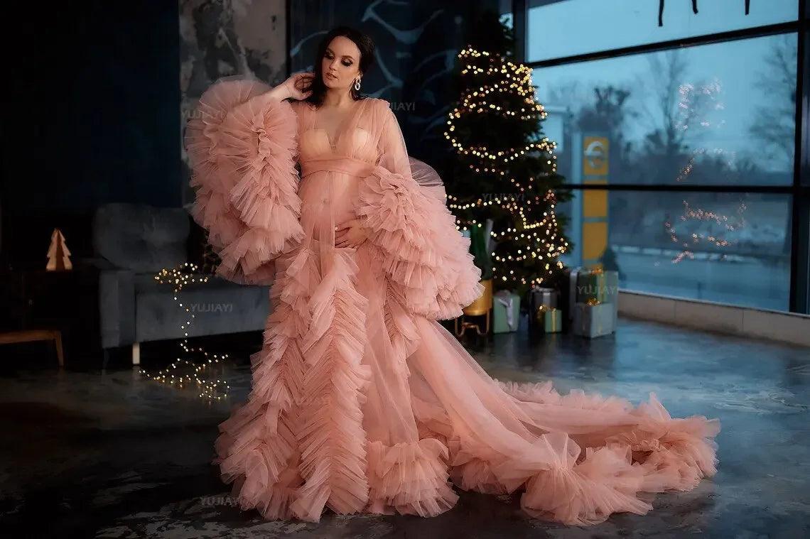 Mother-Daughter Puffy Tulle Photoshoot Gowns HER SHOP Mother-Daughter Puffy Tulle Photoshoot Gowns HER SHOP