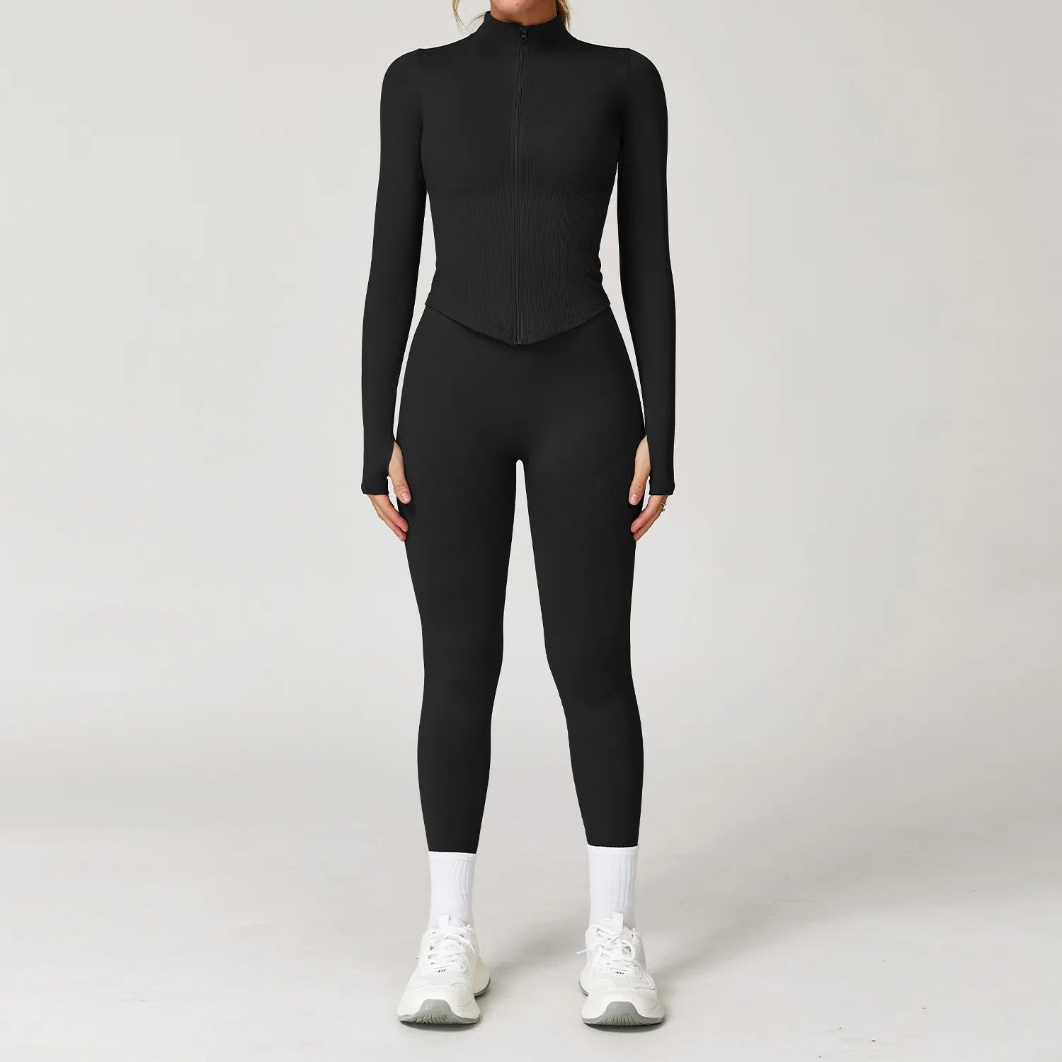 Seamless Gym Set Workout Clothes 2/3PCS Yoga Set Women's Sportswear Fitness Leggings Sports Bra Athletic Long Sleeve Yoga Suit