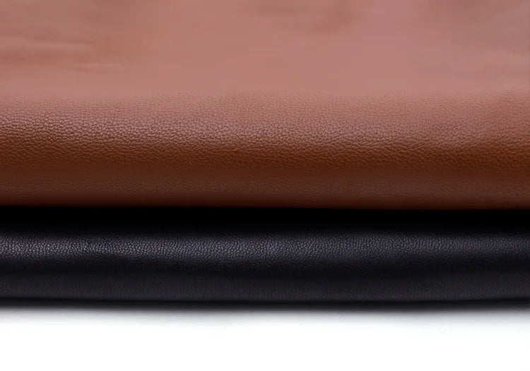 Women’s Genuine Sheepskin Leather Pants – High Waist Straight Fit Ankle-Length Trousers