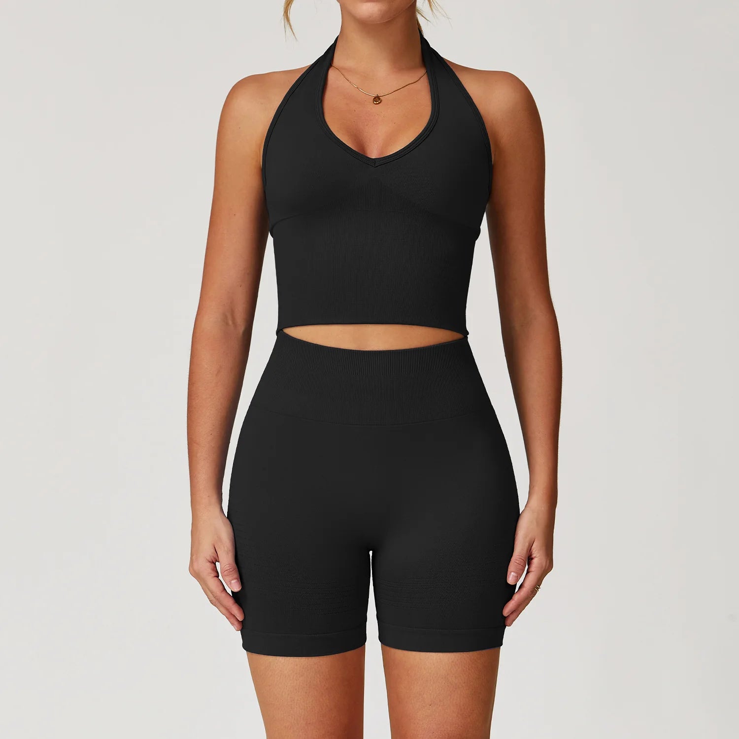 Seamless Gym Set Workout Clothes 2/3PCS Yoga Set Women's Sportswear Fitness Leggings Sports Bra Athletic Long Sleeve Yoga Suit