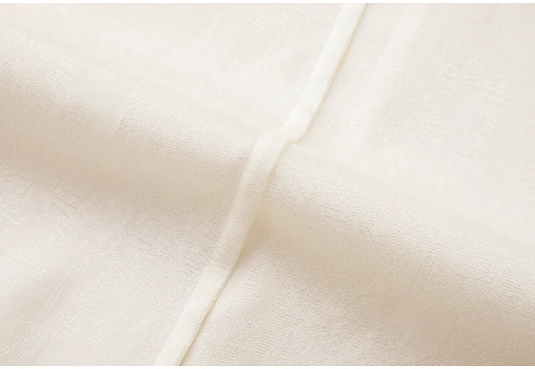 93% Mulberry Silk Ruffle V-Neck Button-Down Blouse – Women’s Long Sleeve Office Shirt