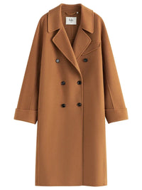 Full Woolen Long Coat for Women – Hepburn Style Double-Sided Gentle Color Autumn Winter Coat