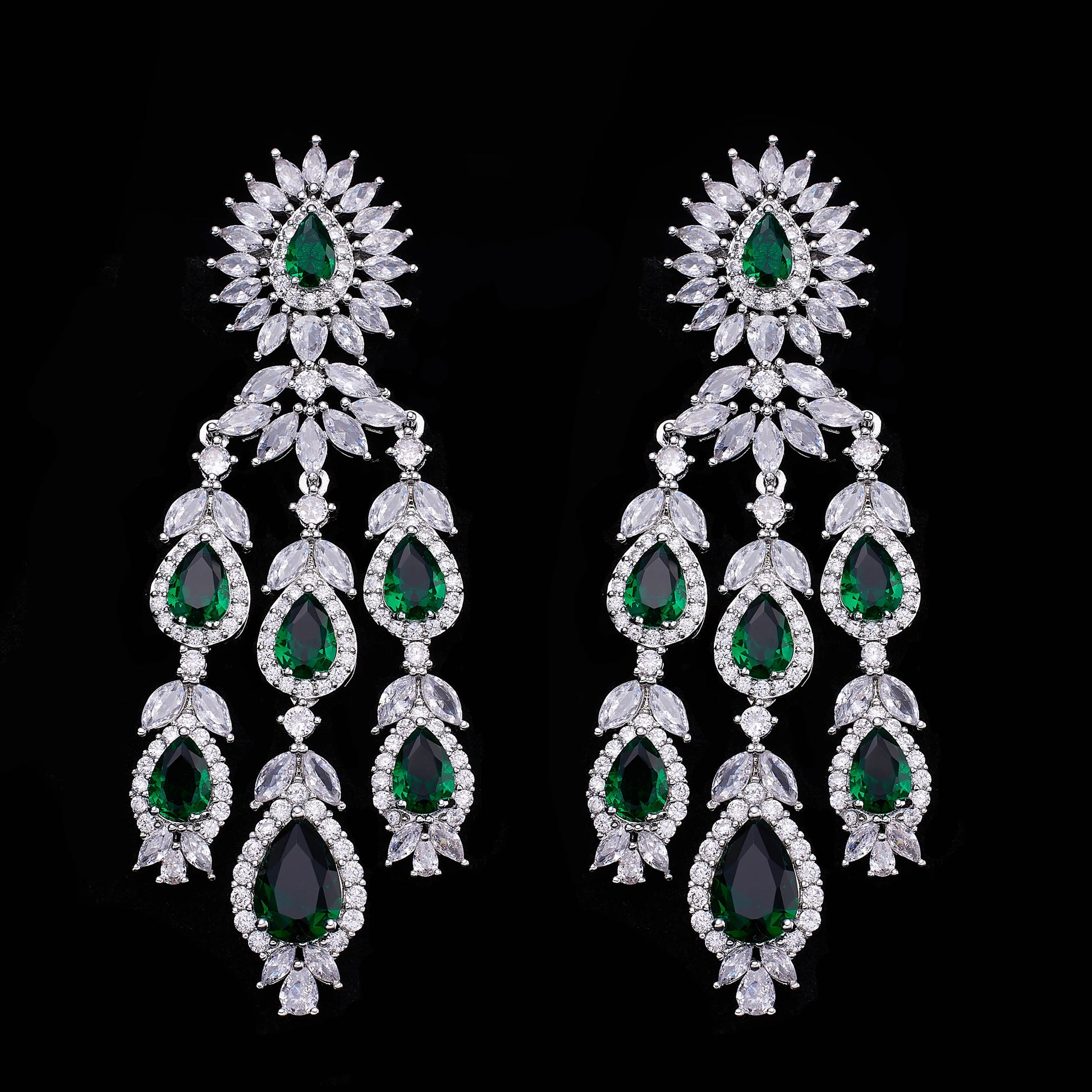 Luxury 4-Piece Bridal Wedding Jewelry Set | 3A Zircon Crystal Necklace Set | Dubai-Inspired Hot Selling Jewelry