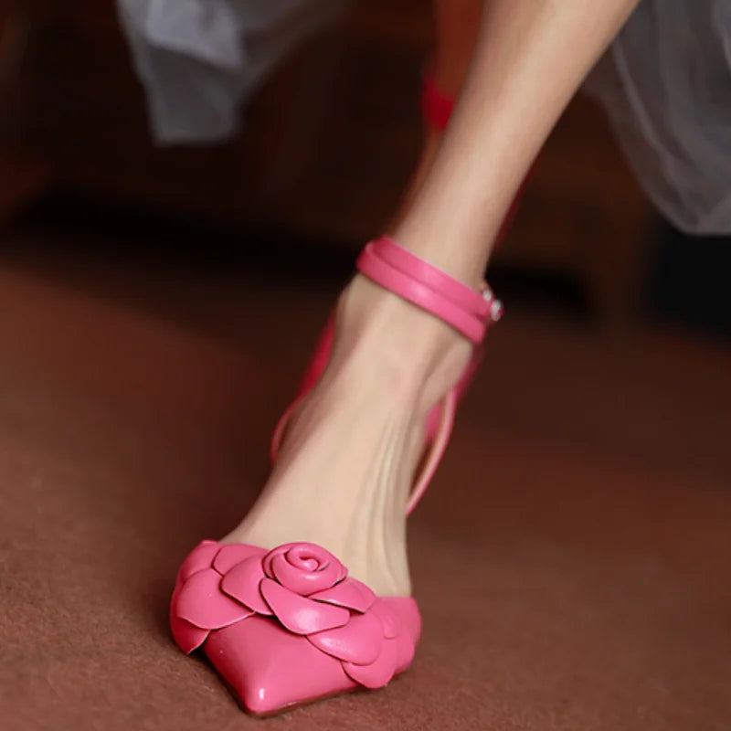 Wedding Party Shoes, Cow Leather, Sexy Heels, Pointed Toe Pumps for Spring & Autumn Daily Wear - HER SHOP