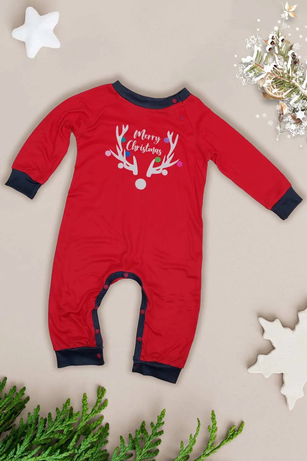 Merry Christmas Print Family Matching Pajamas Set Adults Kids Full Sleeve 2 Pieces Suit Baby Romper Sleepwear Xmas Look Pyjamas