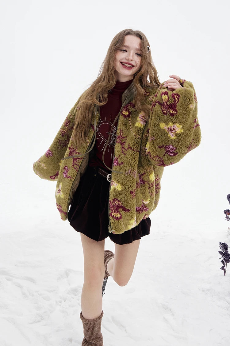 New Arrivals Floral Graphic Coat For Women
