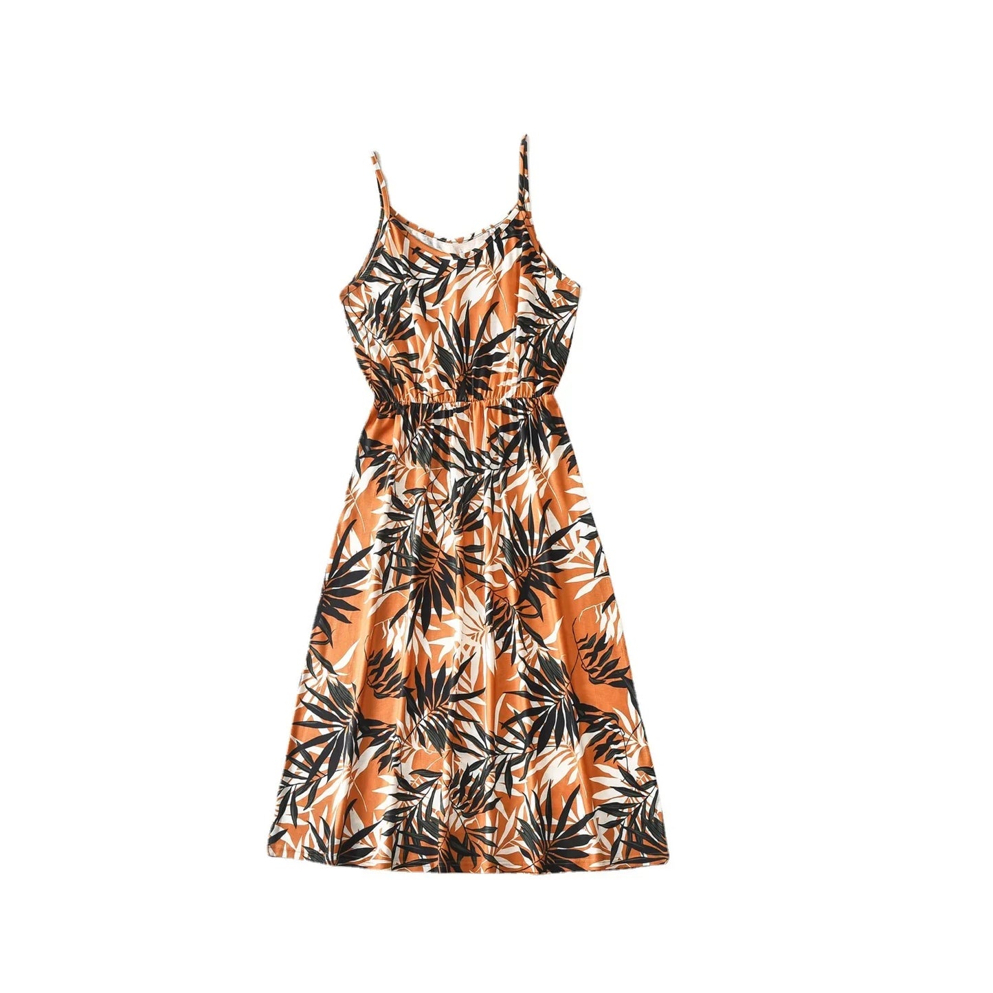Floral Print Sling Dress for Mom and Daughter – Elegant Matching Slip Dresses for Summer