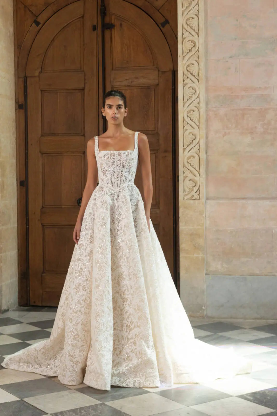 Custom Made Princess Lace Wedding Dress - Elegant Corset Ball Gown, Ab HER SHOP Custom Made Princess Lace Wedding Dress - Elegant Corset Ball Gown, Ab HER SHOP