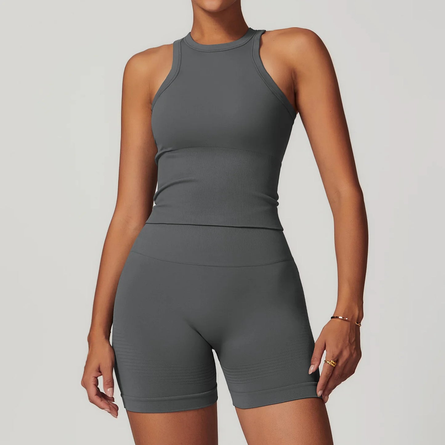 Seamless Gym Set Workout Clothes 2/3PCS Yoga Set Women's Sportswear Fitness Leggings Sports Bra Athletic Long Sleeve Yoga Suit