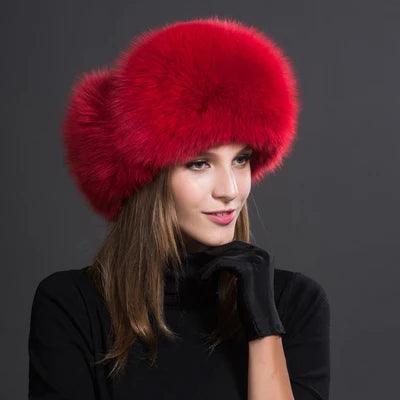 Beautiful Women's Natural Raccoon or Fox Fur Ushanka Hat