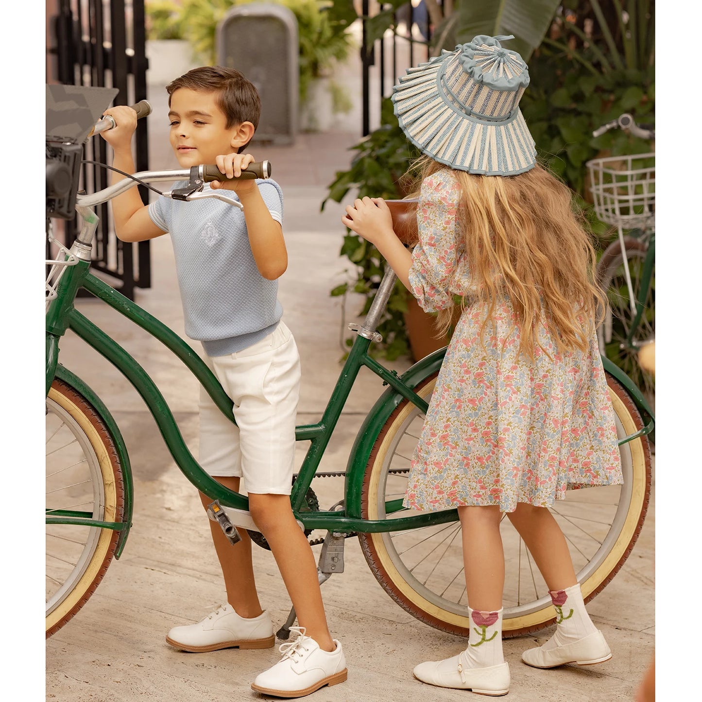 Chelsea Bloom Collection – Floral Smocked Baby Girl Overalls Set with Embroidery, Family Matching Outfit