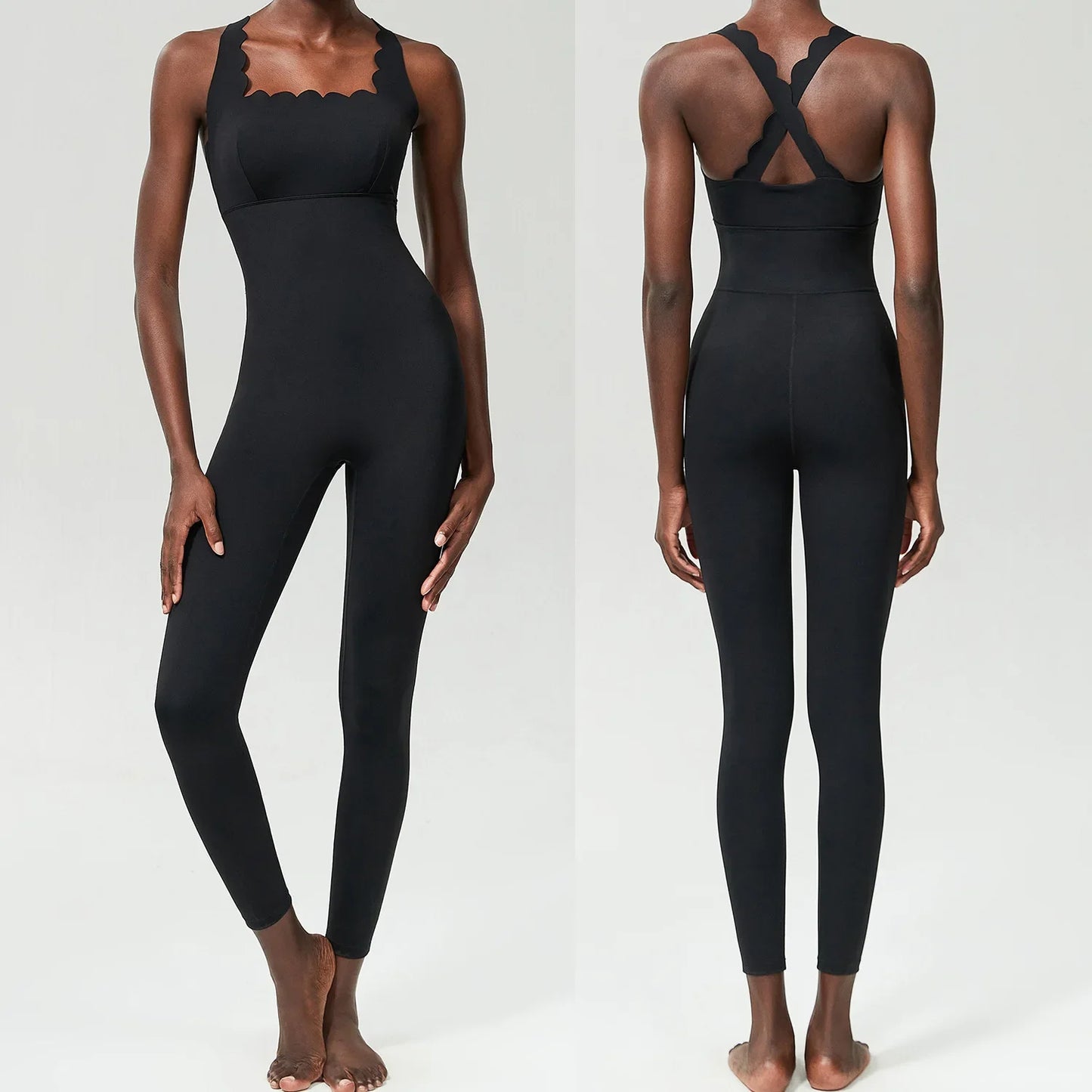 One-Piece Yoga Jumpsuit Women Gym Running Suit Super Soft Slim Fit Fitness Onesie Breathable High Stretch Workout Clothes Tights