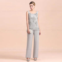 Elegant Chiffon Jumpsuit for Mother of Bride & Weddings