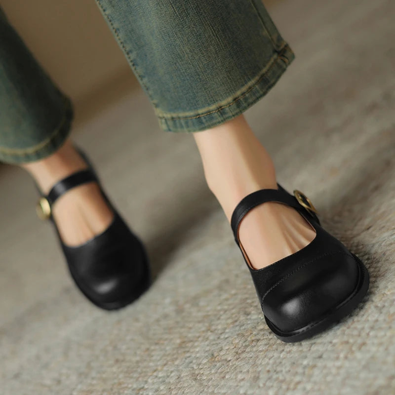 Women's Loafers – Casual Genuine Leather Flats, Student Footwear, Creepers, Oxford Shoes, Large Sizes up to 45–48