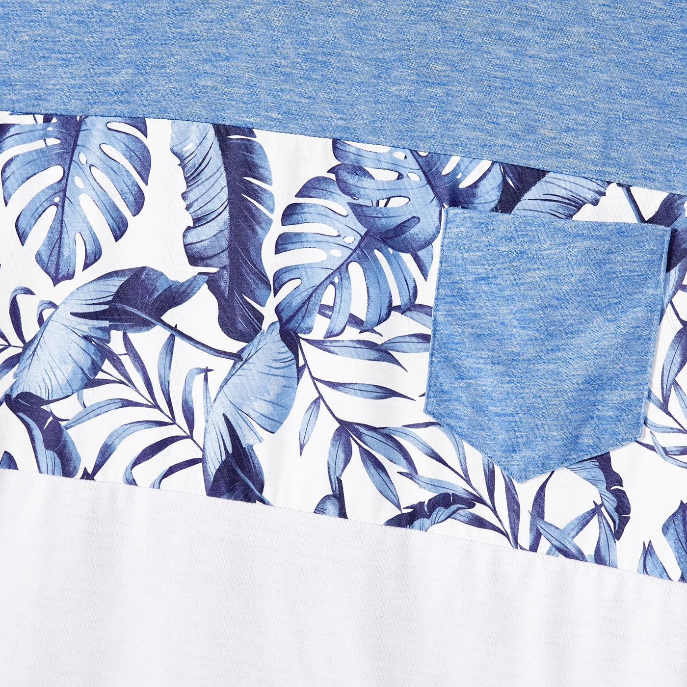 PatPat Family Matching Outfits Naia Blue Floral Tee Button Ruffle Hem Strap Dress