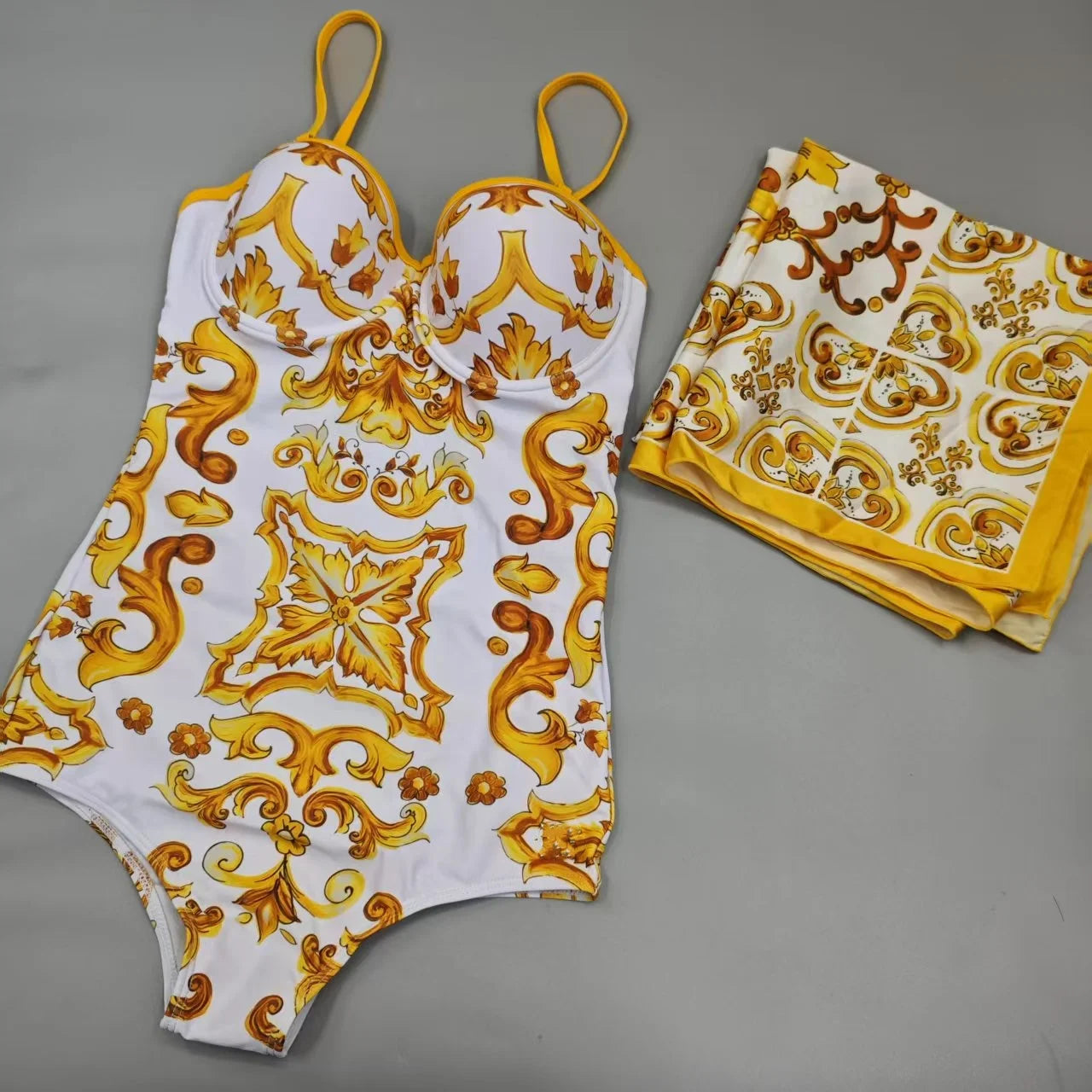 Mommy and Me Color Block Hollow Waist One-Piece Swimsuit