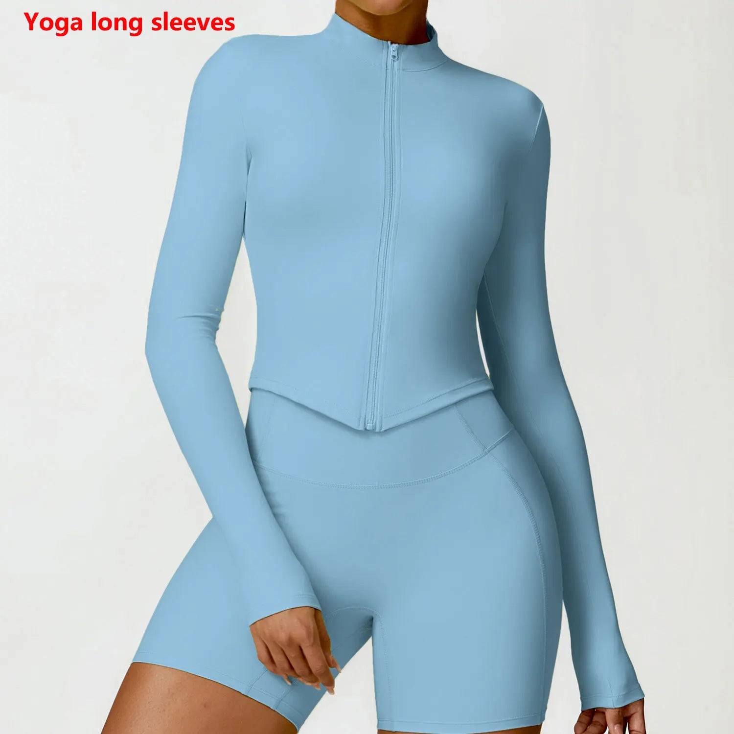 Women's Tracksuit Zipper Jacket Slim Fit Long Sleeved Fitness Coat Yoga Crop Tops Gym Push Up Jacket Running Workout Sweatshirts