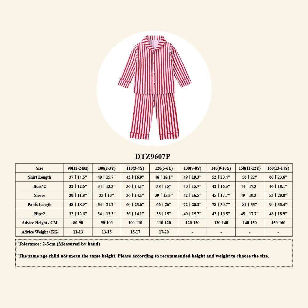 Kids Christmas Pajama & Outfit Sets for Girls and Boys – Red Stripe Holiday Sleepwear (1–14T)