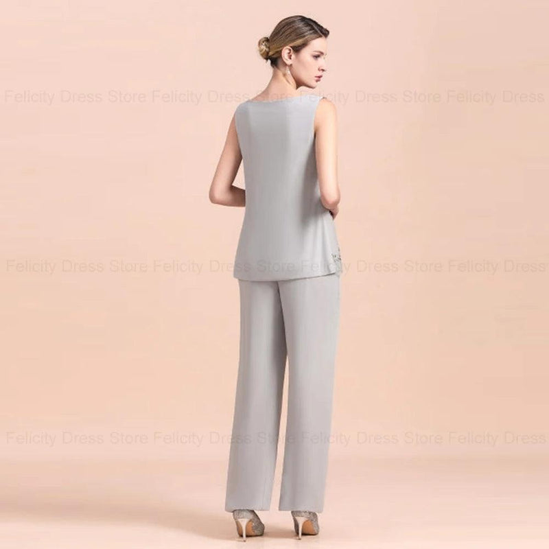 Elegant Chiffon Jumpsuit for Mother of Bride & Weddings