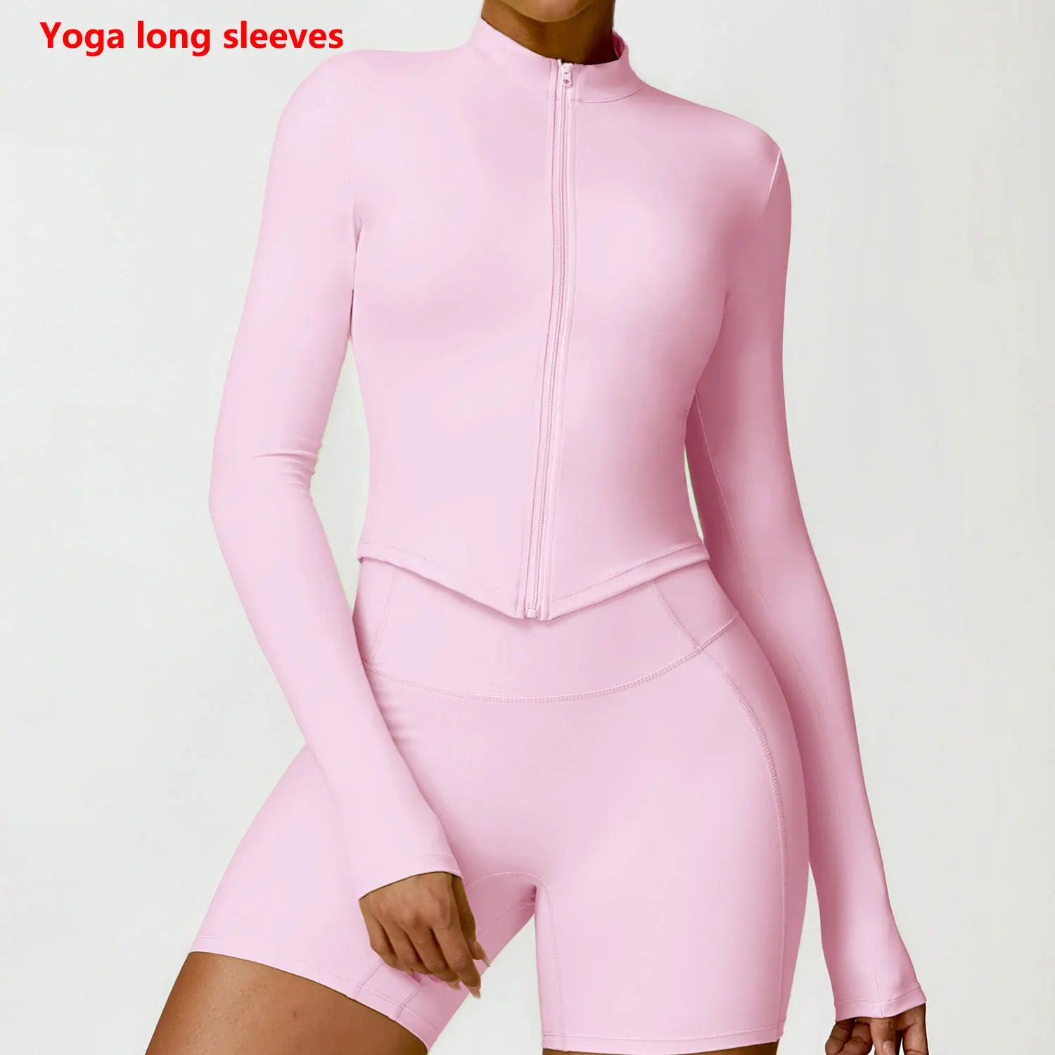 Women's Tracksuit Zipper Jacket Slim Fit Long Sleeved Fitness Coat Yoga Crop Tops Gym Push Up Jacket Running Workout Sweatshirts