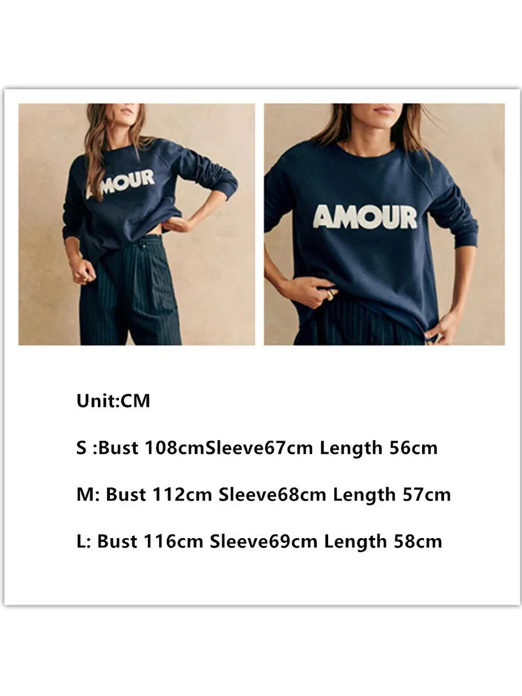 Women Heart-Shaped Print Sweatshirt – Perfect for Valentine’s Day