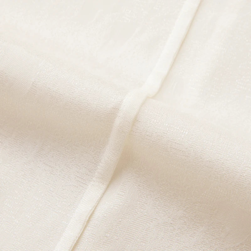 93% Mulberry Silk Ruffle V-Neck Button-Down Blouse – Women’s Long Sleeve Office Shirt