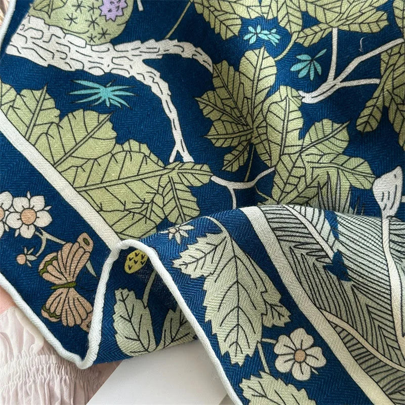 Large Square Wool Scarves Wraps Shawl for Winter Keep Warm 130x130cm