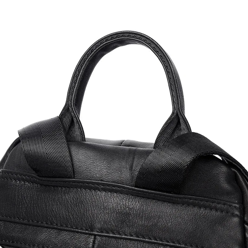 Causal Genuine Leather Backpack Women Real Cow Leather Travel Bags Fashion Ladies Leather Backpack