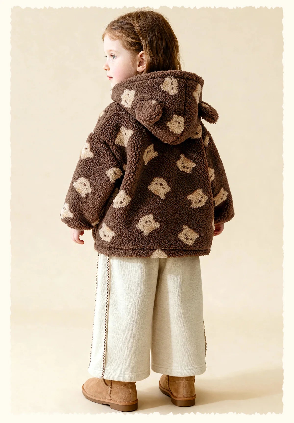 Kids Polar Fleece Bear Ear Hoodie – Winter Warm Zipper Jacket